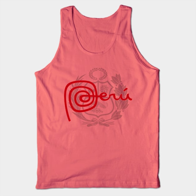 Escudo Del Peru - Peru coat of arms - March Peru Tank Top by verde